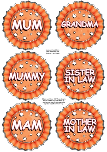 3D Relations Rosette Decoupage Sheet