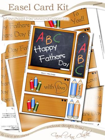 Blackboard and Desk Easel Card Kit with 3D Decoupage