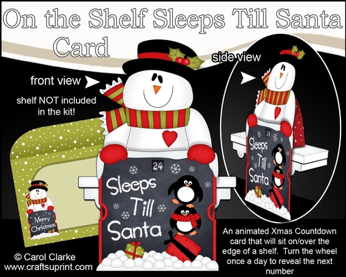 On the Shelf Sleeps Till Santa Card Kit - Snowman Rio