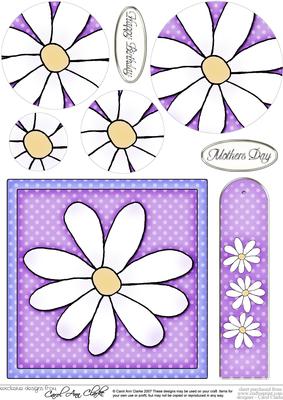 Daisy Quick Card with Circle Pyramage Topper