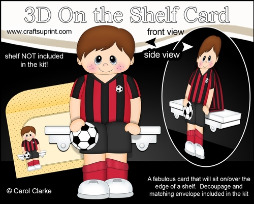 3D On the Shelf Card Kit - Little Footballer Lavern