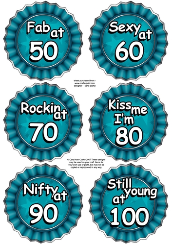 3D Age Rosette Decoupage Sheet