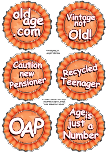 3D Fun Sayings Rosette Decoupage Sheet
