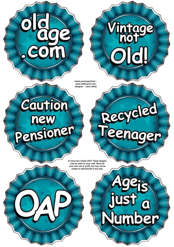 3D Fun Sayings Rosette Decoupage Sheet