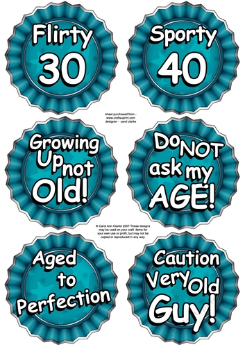 3D Fun Sayings Rosette Decoupage Sheet