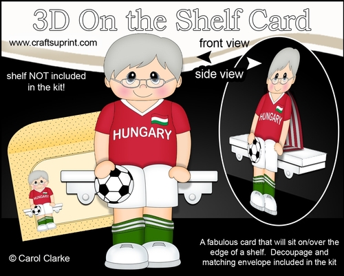 3D On the Shelf Card Kit - Older Footballer Daewon plays for Hungary