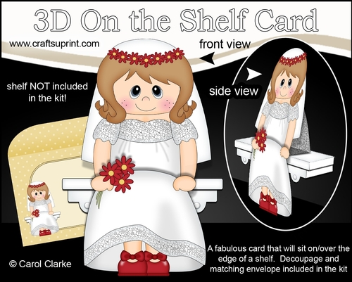 3D On the Shelf Card Kit -  Beautiful Bride Sondra