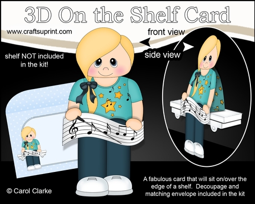 3D On the Shelf Card Kit - Litttle Music Conductor Alisa