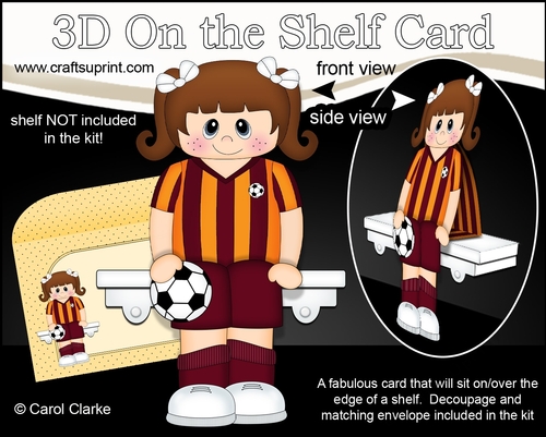 3D On the Shelf Card Kit - Little Footballer Loura