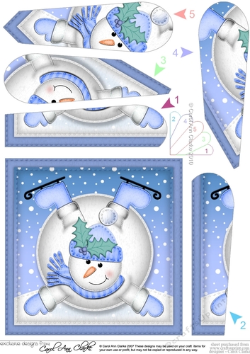 Xmas Oops Snowman meets a Snowball Fan Pyramage Topper