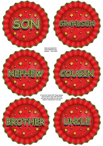 3D Christmas Rosette Decoupage Sheet