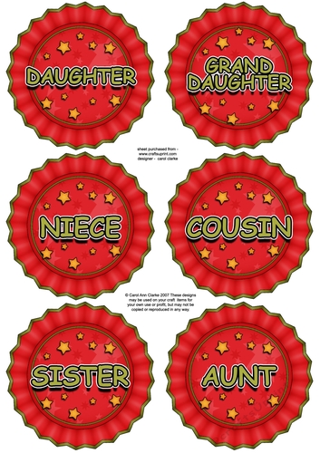 3D Christmas Rosette Decoupage Sheet