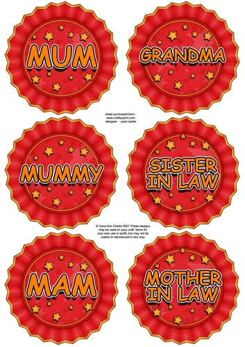 3D Christmas Rosette Decoupage Sheet