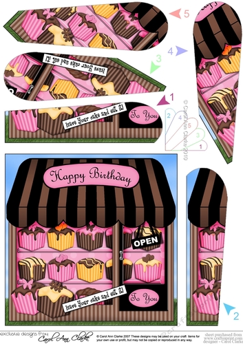 The Little Fondant Fancies Shop Fan Pyramage Topper