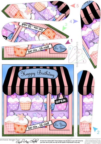 The Little Cupcakes Shop Fan Pyramage Topper