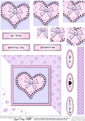 Funky Hearts Quick Card with Pyramage
