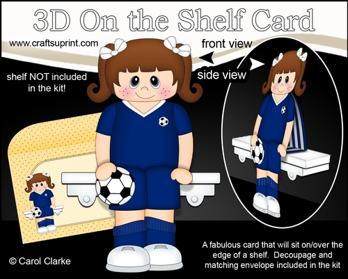 3D On the Shelf Card Kit - Little Footballer Layne