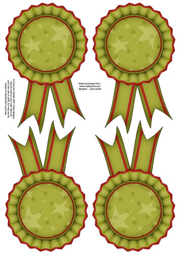 3D Blank Christmas Rosette Decoupage Sheet