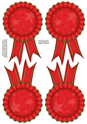 3D Blank Christmas Rosette Decoupage Sheet