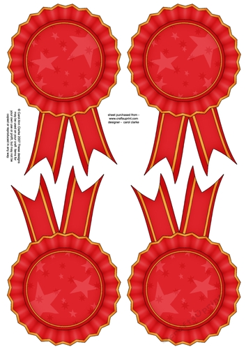 3D Blank Christmas Rosette Decoupage Sheet