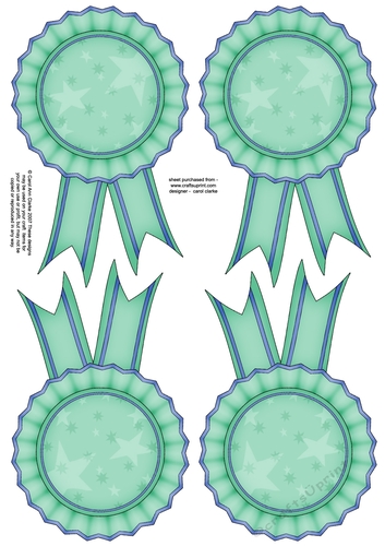 3D Blank Christmas Rosette Decoupage Sheet