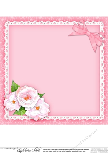 8x8 A Touch of Elegance Roses Pearls and Lace matching insert