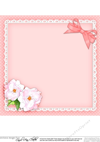 8x8 A Touch of Elegance Roses Pearls and Lace matching insert