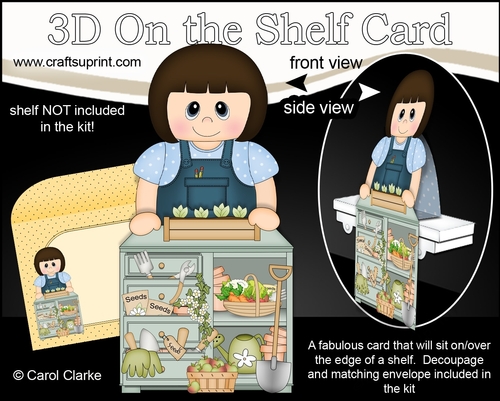 3D On the Shelf Card Kit - Pricilla is In the Potting Shed