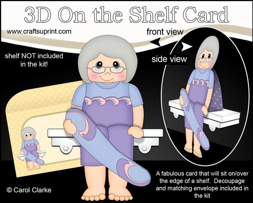 3D On the Shelf Card Kit - Ride the Wave Surfer Florentina