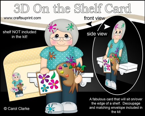 3D On the Shelf Card Kit - Little Artist Maryellen is being very creative in the Studio