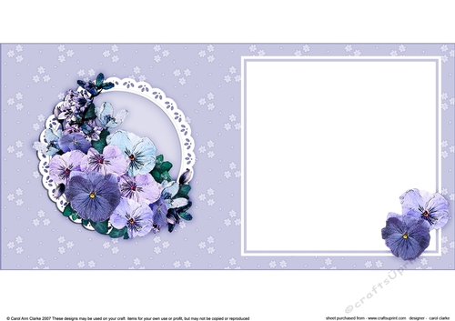 6x6 A Touch of Elegance Spring Flowers and Butterfly  matching insert
