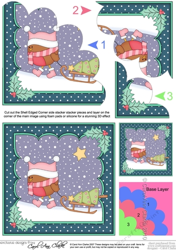 Christmas Bobbin Robin collects the Christmas Tree Shell Edged Corner Stacker