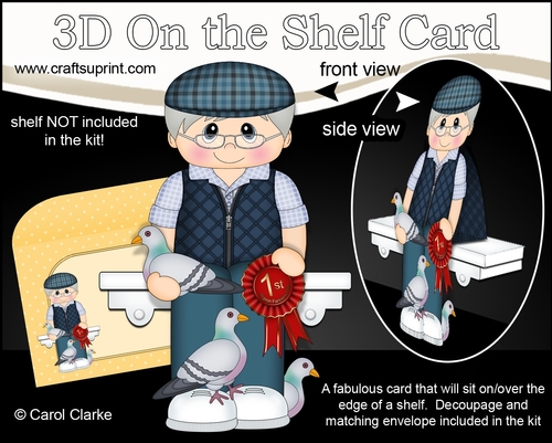3D On the Shelf Card Kit - Little Pigeon Fancier Cordell
