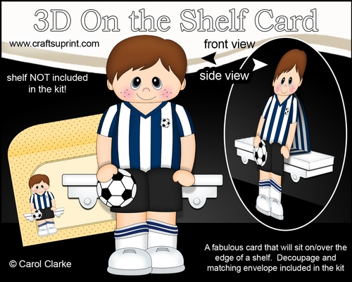 3D On the Shelf Card Kit - Little Footballer Laban