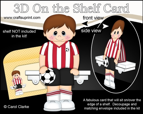 3D On the Shelf Card Kit - Little Footballer Hadrion