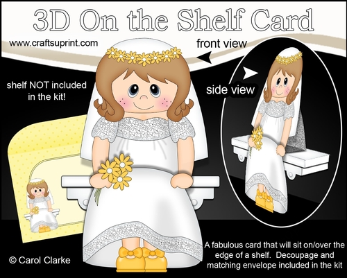 3D On the Shelf Card Kit -  Beautiful Bride Stephany