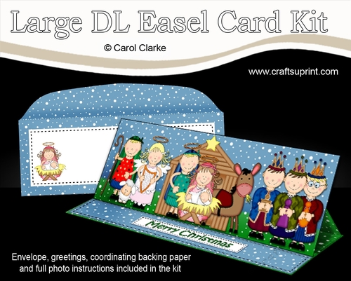 Large DL The Christmas Story Nativity Easel Card Kit