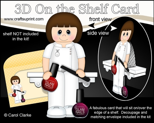 3D On the Shelf Card Kit - Little Glam Nails Nail Technician Mags