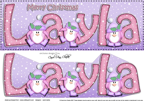 Large DL Christmas LAYLA 3D decoupage 