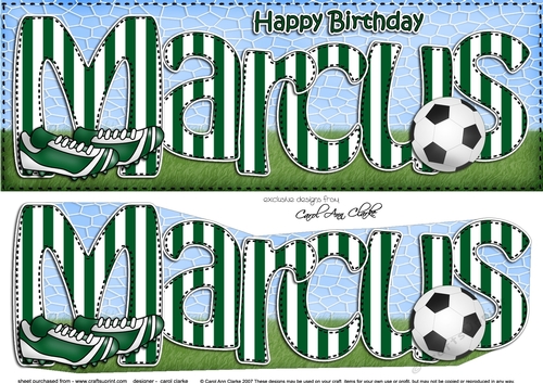 Large DL Birthday MARCUS 3D decoupage