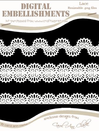 Pretty Lace Borders Digital Embellishments
