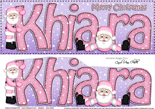 Large DL Christmas KHIARA 3D decoupage 