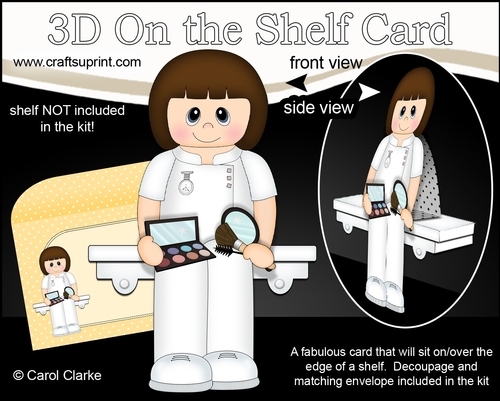 3D On the Shelf Card Kit - The Pamper Palace Beauty Therapist Luise