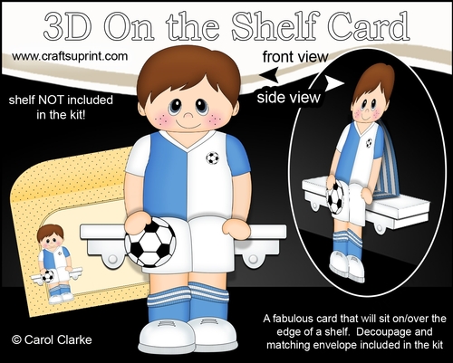 3D On the Shelf Card Kit - Little Footballer Elliott