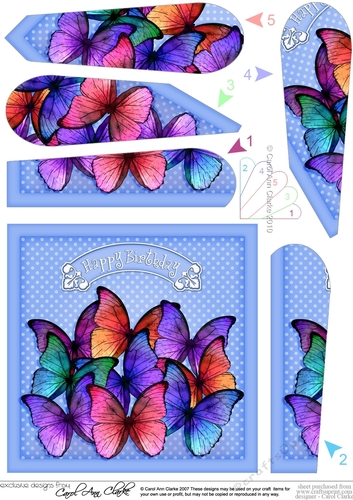 Pretty Butterflies Birthday Fan Pyramage Topper