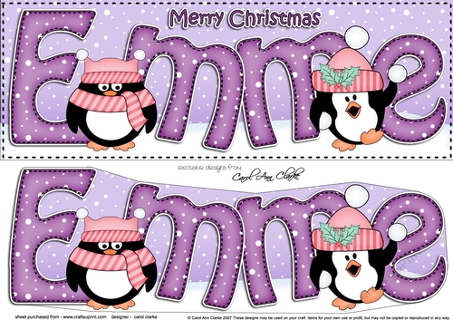 Large DL Merry Christmas EMME 3D decoupage 