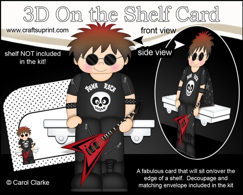 3D On the Shelf Card Kit - Punk Rocker Zephyr
