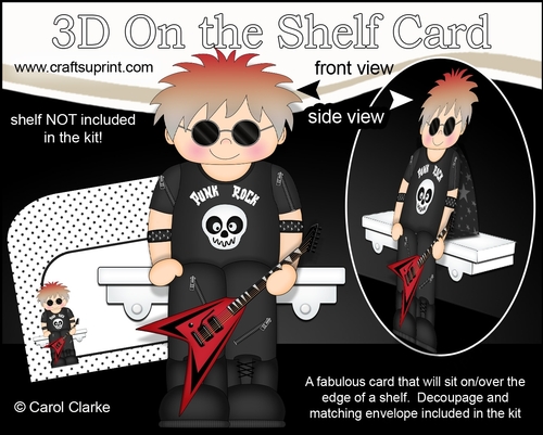 3D On the Shelf Card Kit - Punk Rocker Shayde