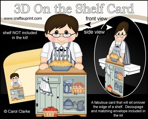 3D On the Shelf Card Kit - Lonnie Bakes a Pie in the Kitchen