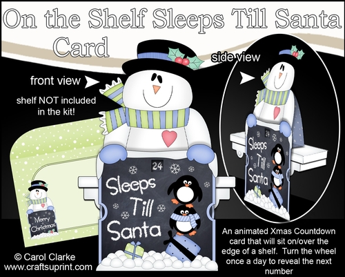On the Shelf Sleeps Till Santa Card Kit - Snowman Rio